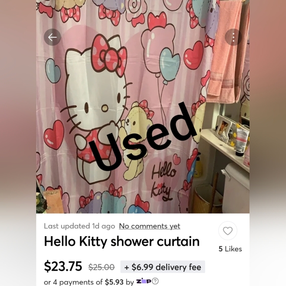 🆕Hello Kitty Shower Curtain - Picture 2 of 2